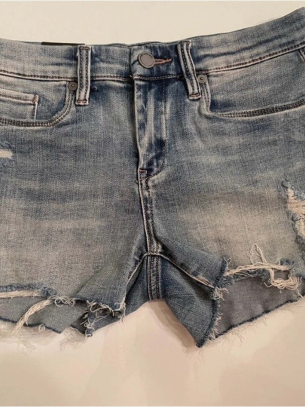 Blanknyc Light Wash Distressed Denim Cutoff Shorts